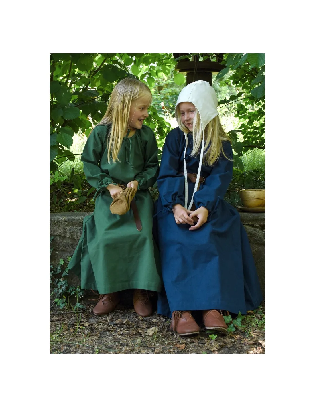 Vestido vikingo verde Ana, niña