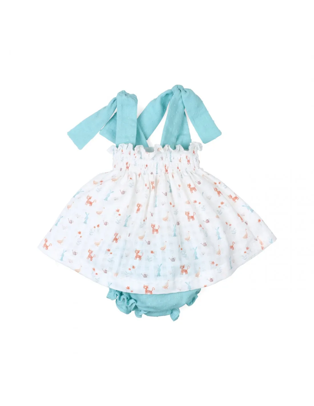 Vestido y bragas para niña Fauna de Popys