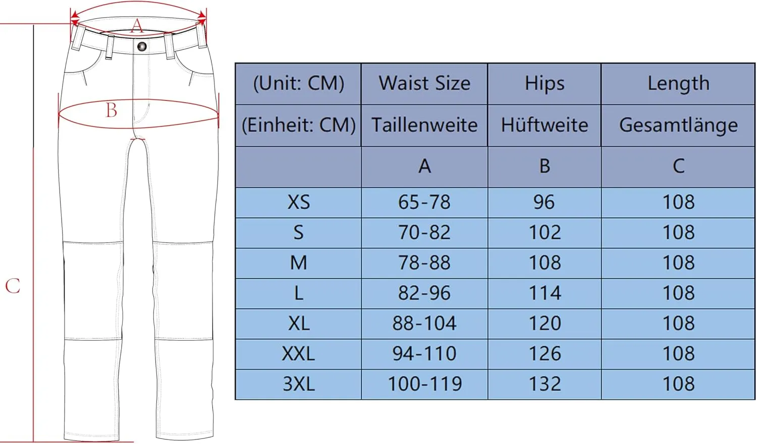 WORK IDEA  PANTALONES DE SENDERISMO PARA MUJER  MATERIAL IMPERMEABLE  CORTE ELáSTICO  CALOR DURANTE EL INVIERNO  CREMALLERAS DE