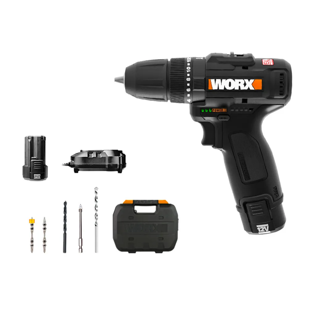 WORX WX121  TALADRO ATORNILLADOR PERCUTOR BRUSHLESS 12V (2BAT 2AH)