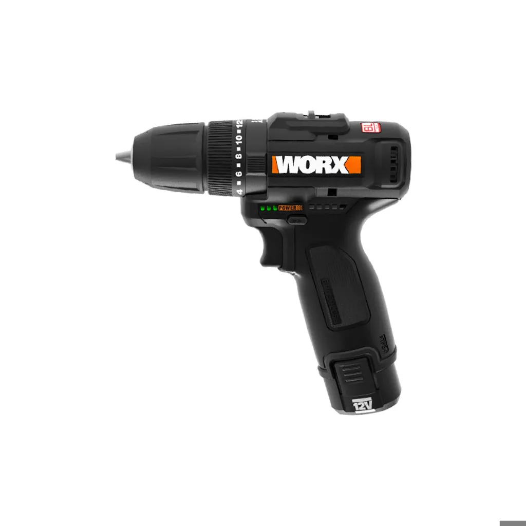 WORX WX121  TALADRO ATORNILLADOR PERCUTOR BRUSHLESS 12V (2BAT 2AH)