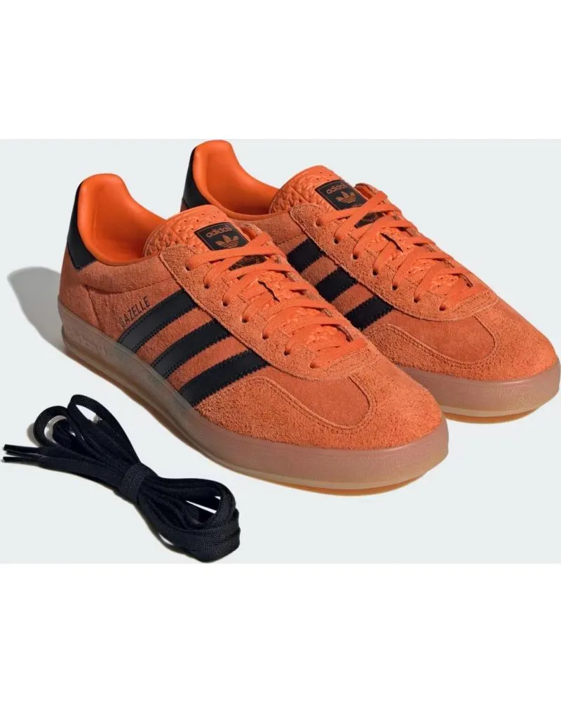 ZAPATILLAS DEPORTE ADIDAS  DE HOMBRE GAZELLE INDOOR JI3905  CORE BLACK  GUM  41 13  ORANGE