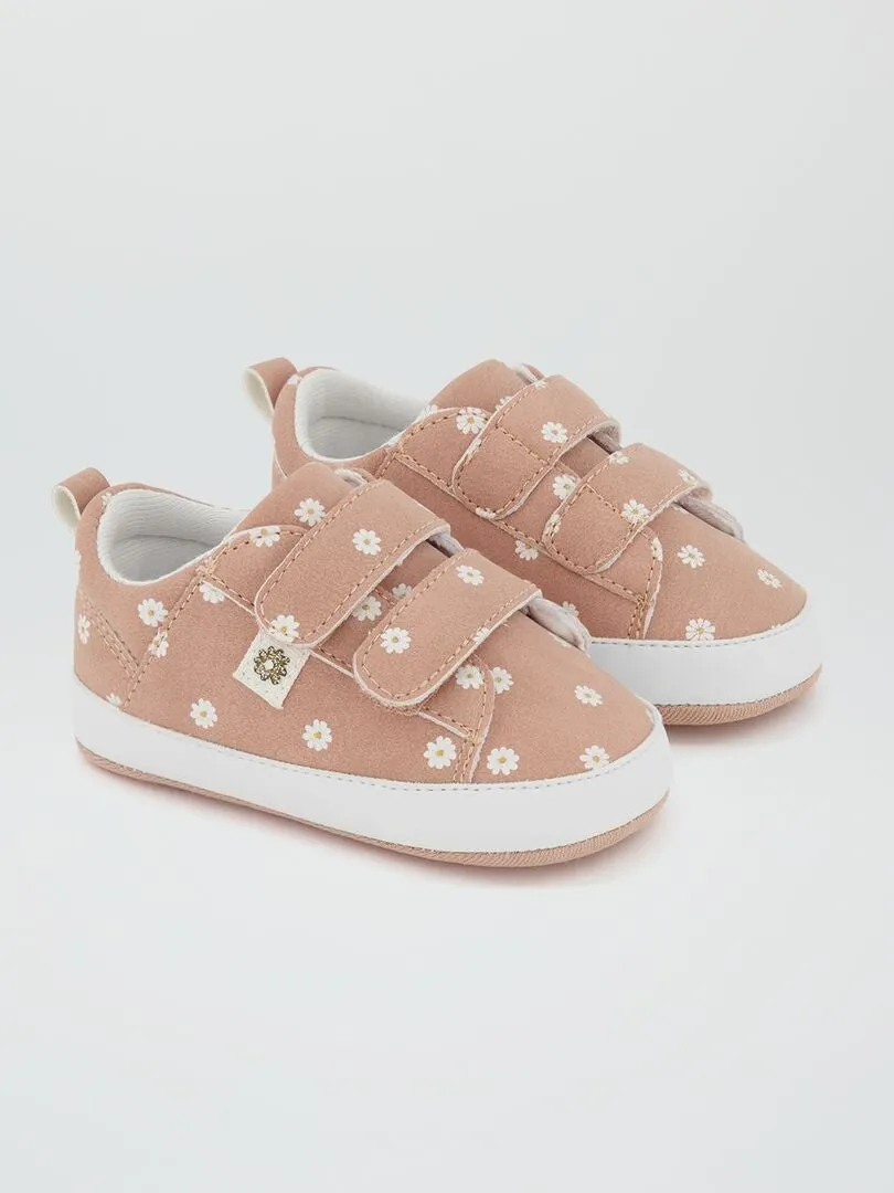 ZAPATILLAS MODERNAS CON VELCROS  ROSA
