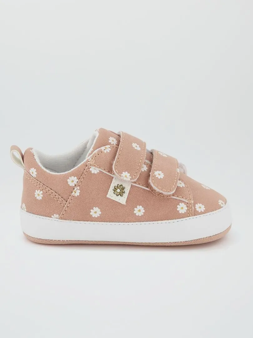 ZAPATILLAS MODERNAS CON VELCROS  ROSA