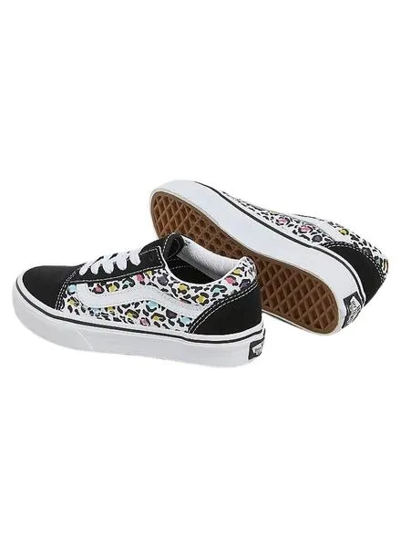 Zapatillas Vans Old Skool Animal Negro Niño Niña