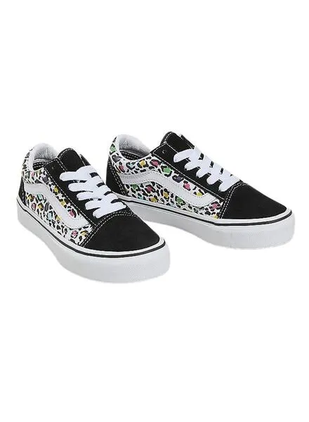 Zapatillas Vans Old Skool Animal Negro Niño Niña