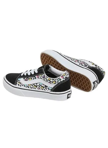Zapatillas Vans Old Skool Animal Negro Niño Niña