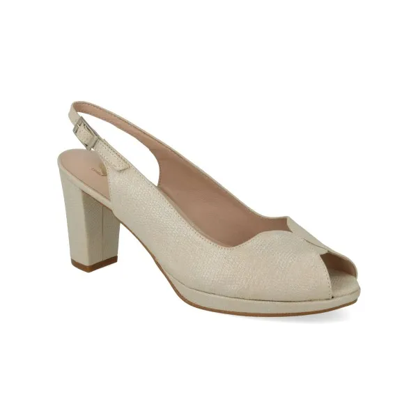 ZAPATOS TACON COMODOS MUJER MOD. MATOKE BEIGE