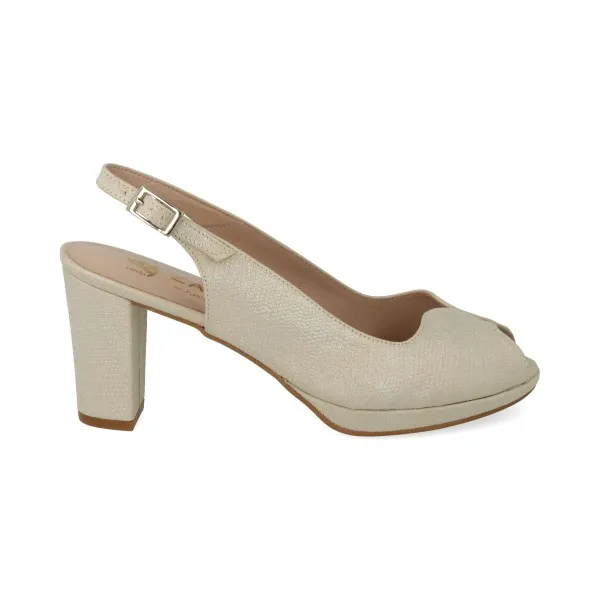ZAPATOS TACON COMODOS MUJER MOD. MATOKE BEIGE